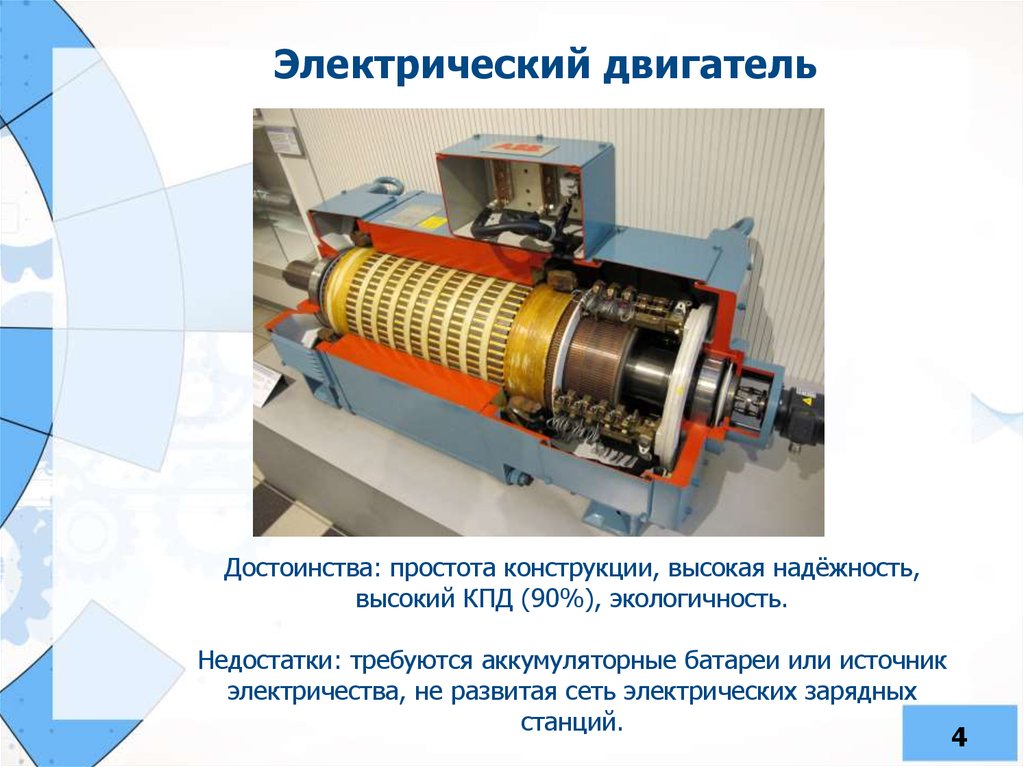 Презентация на тему электрический двигатель