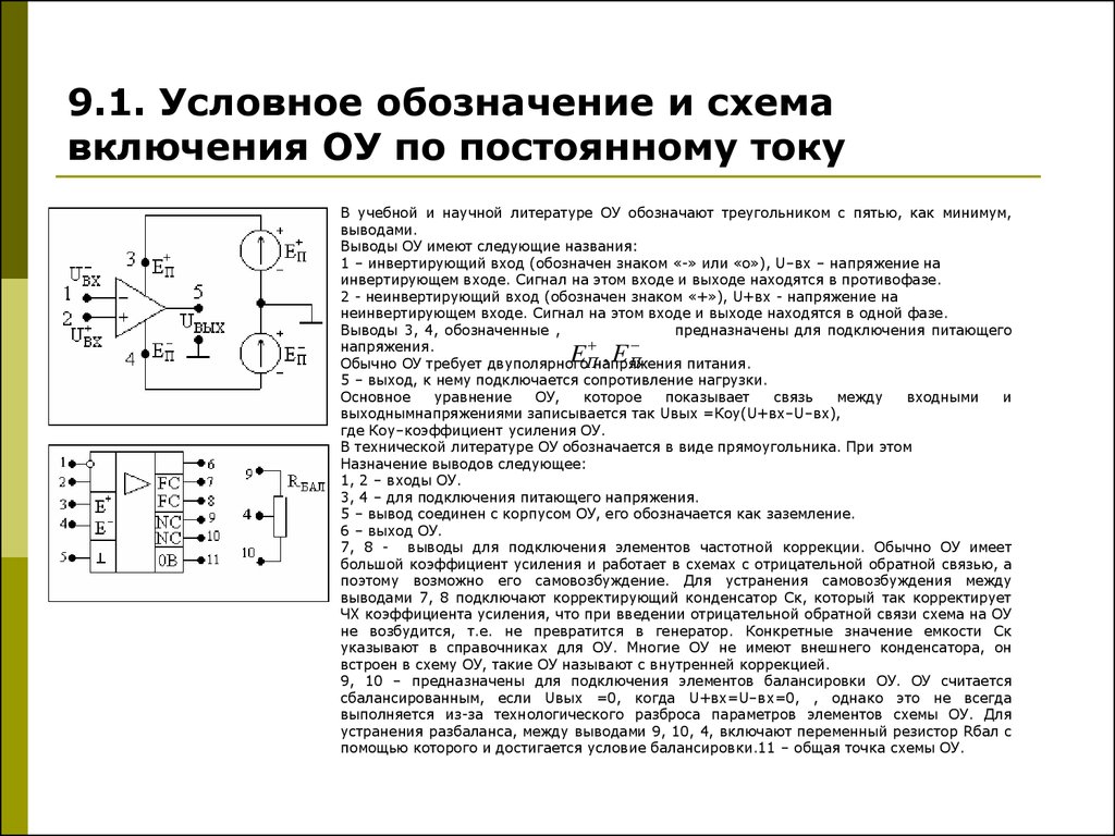 Обозначение оу на схеме