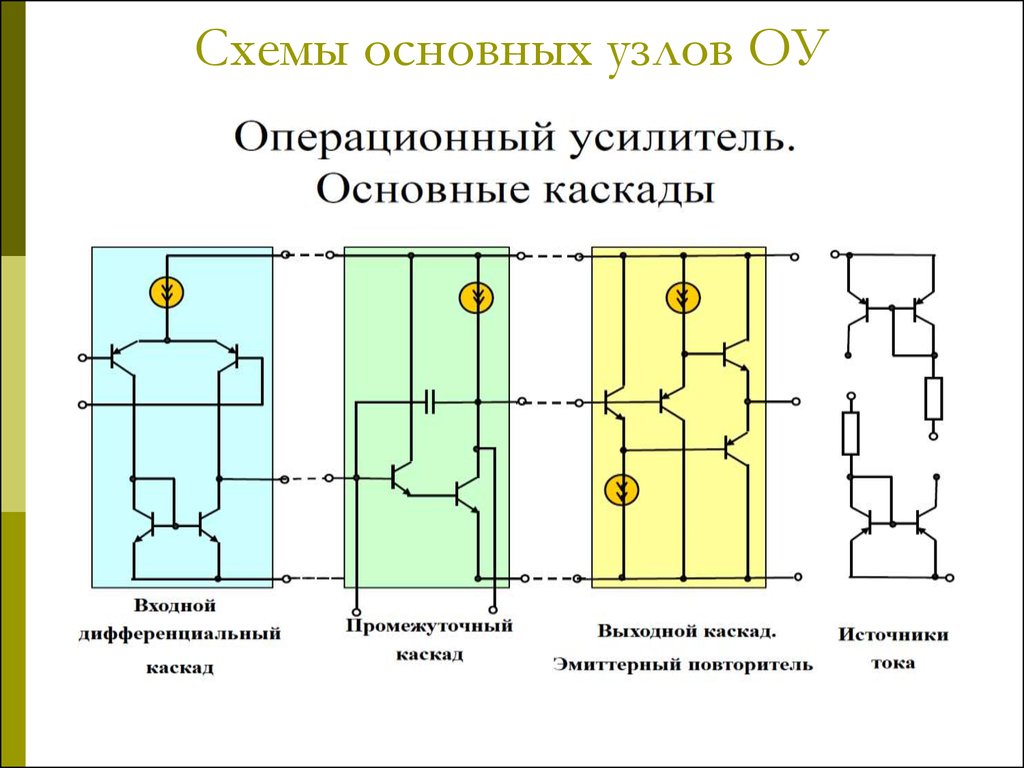 Принципиальная схема операционного усилителя