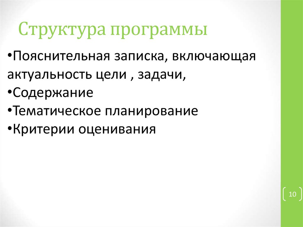 Структура программы