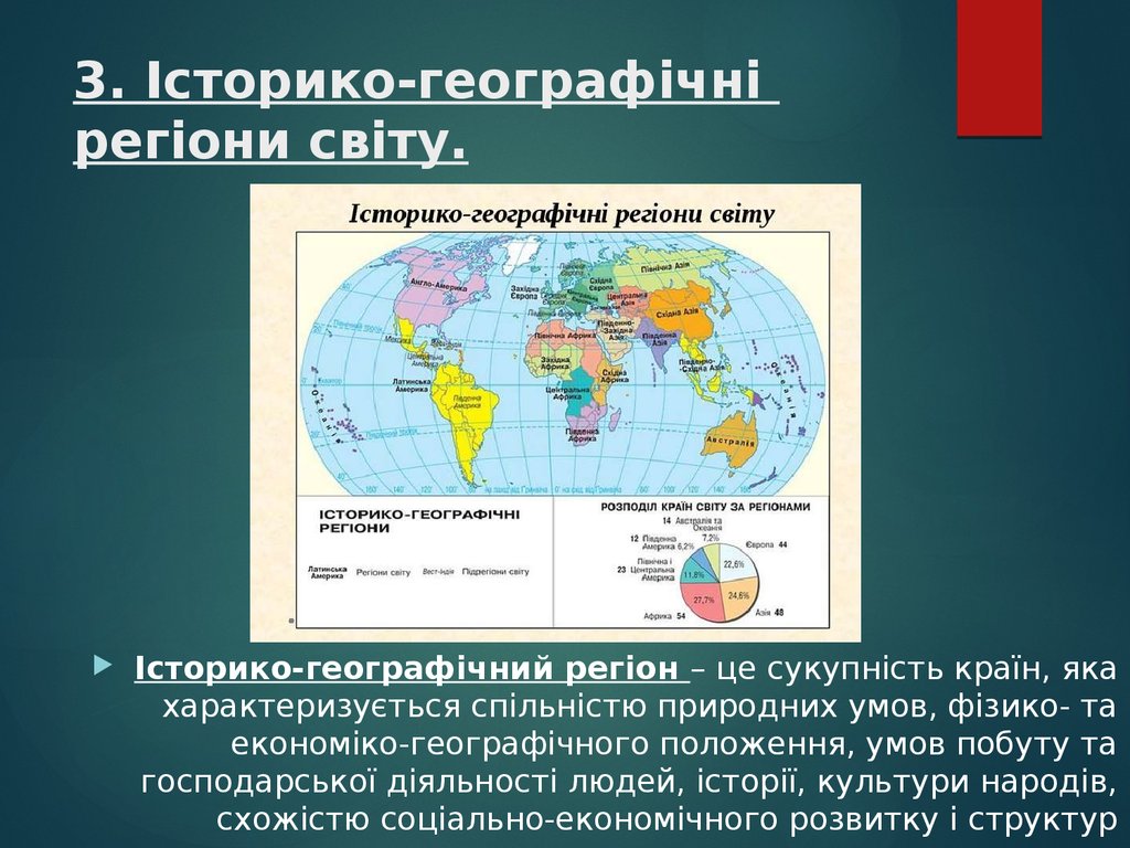 3. Історико-географічні регіони світу.