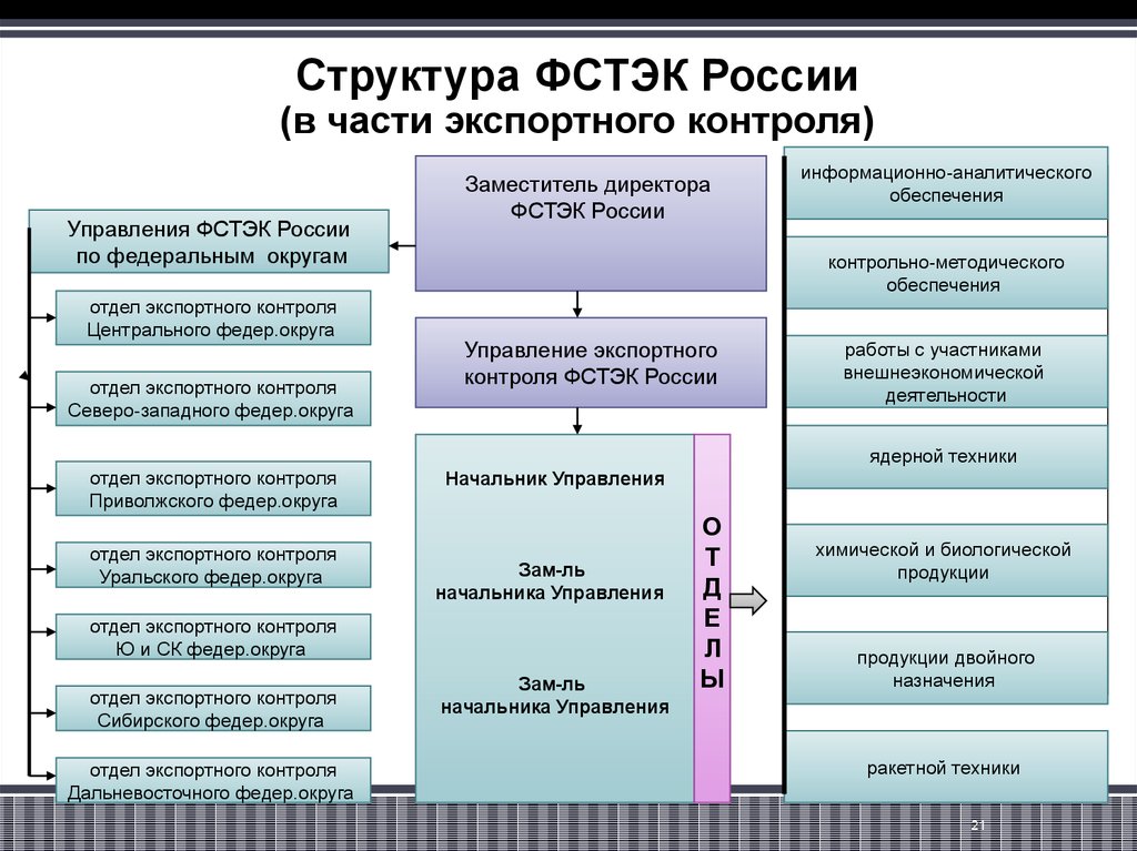 Подразделение контроля. Структура управления экспортного контроля в РФ. Федеральная служба по техническому и экспортному контролю структура. Зам начальника управления ФСТЭК. Структура ФСТЭК.