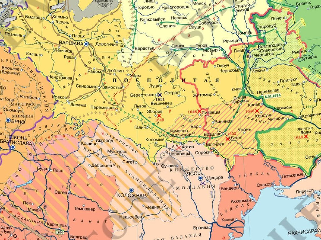 Начало образования русской белорусской и украинской народностей. 1648 1654 Восстание Хмельницкого.