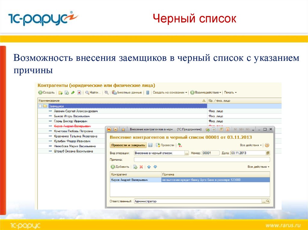 Возможность внесения. Внести контрагента в черный список. Реестр возможности продукта. Черный список в 1с отель 9. Возможность вносить изменения.