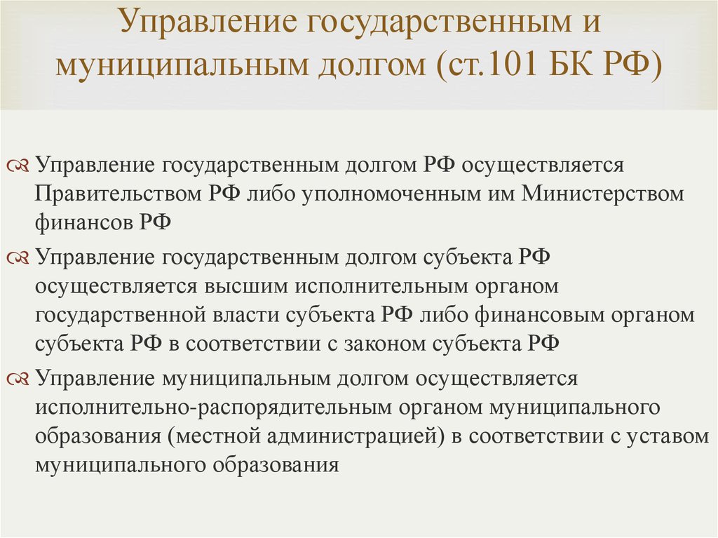 Система управления государственным долгом схема