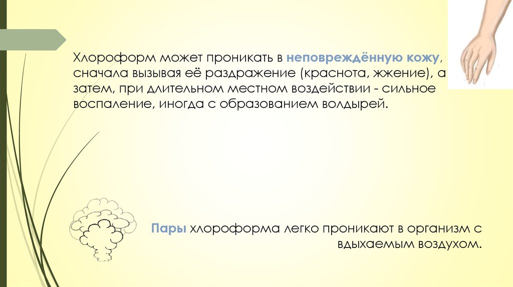 Современное представление об интоксикации хлороформом - презентация онлайн
