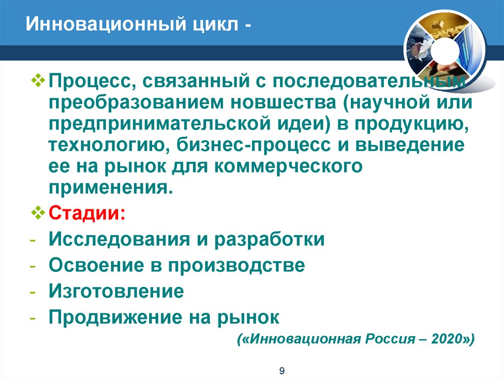 Цикл процесса. Инновационный цикл. Цикличность инновационных процессов. Технологии связаны с процессами использования и преобразования…. Цикл в процедуре.