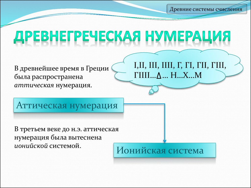 Презентация на тему счисления древнего мира