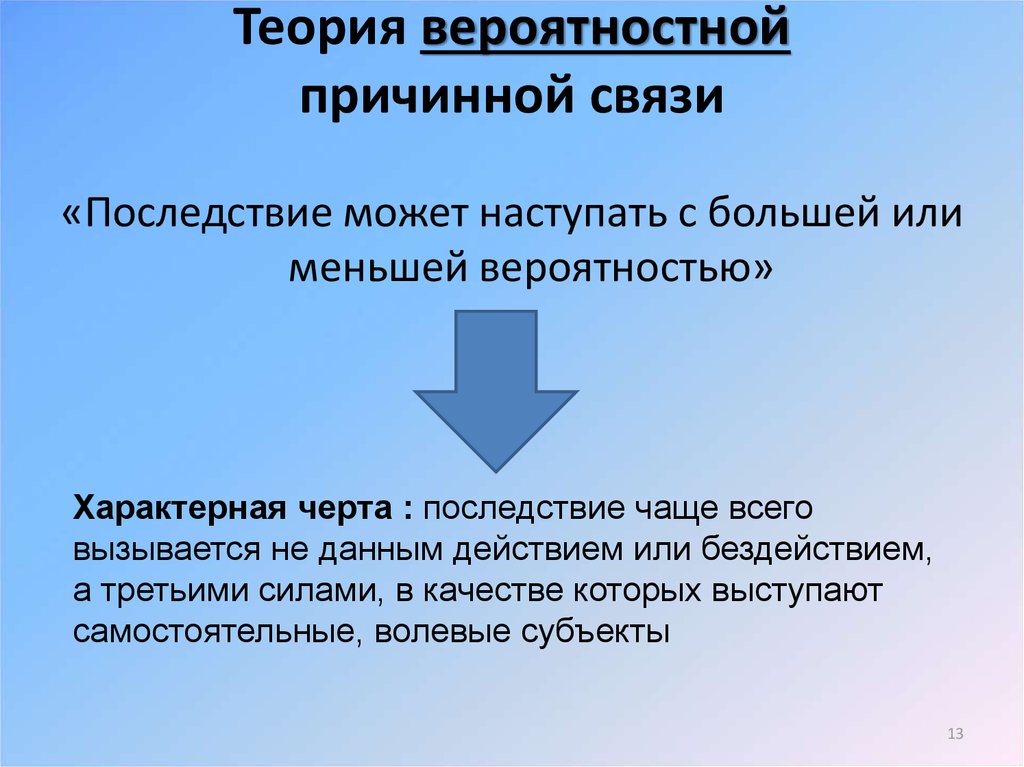 Причинная связь функциональная связь. Теории причинно-следственной связи в уголовном праве. Теории причинной связи. Теория вероятностной причинной связи. Теории причинной связи в уголовном праве.