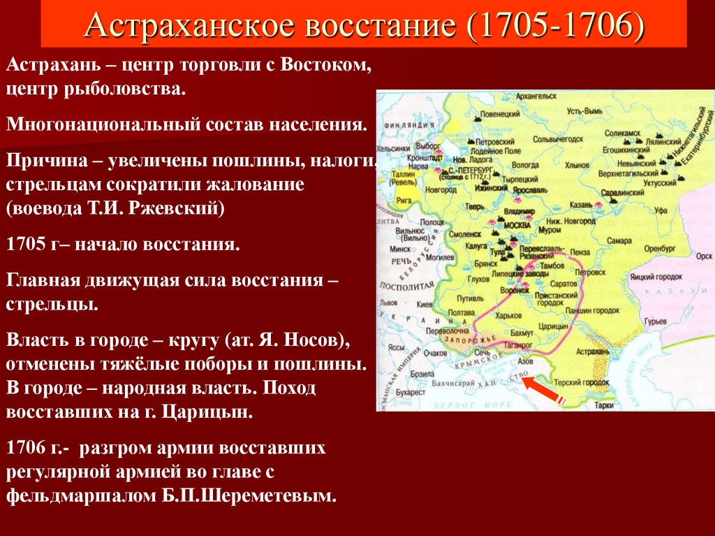 Какое восстание стало одним из крупнейших. Состав Астраханского Восстания 1705-1706. Итоги Астраханского Восстания 1705-1706. Причины поражения Астраханского Восстания 1705-1706. Астраханское восстание 1705-1706 таблица.