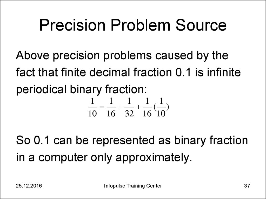 Precision Problem Source