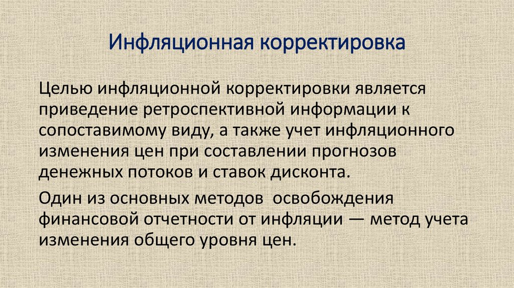 Коррекция стоимости