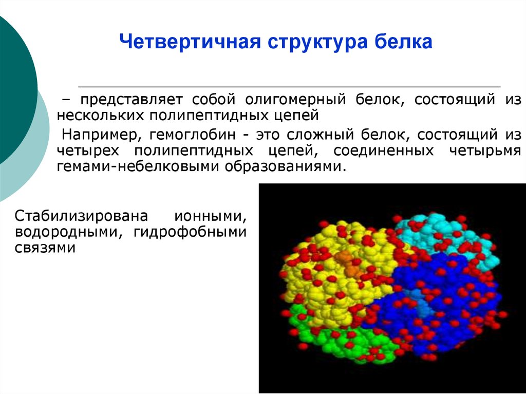 Четвертичная структура тип связи