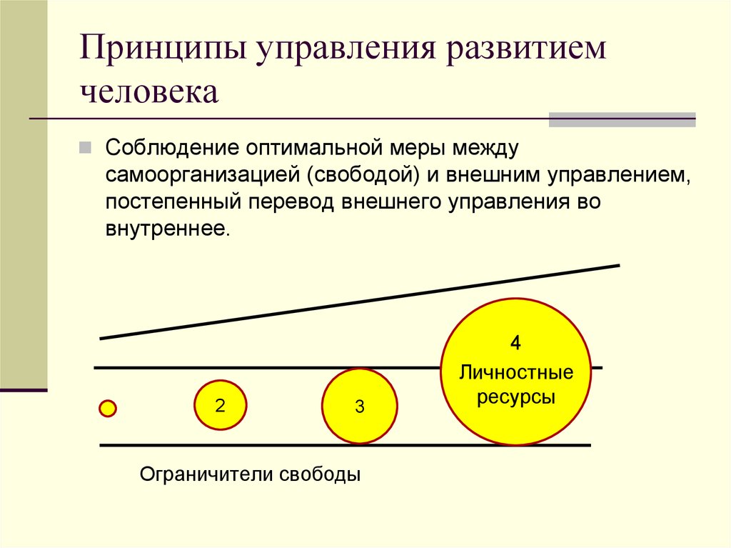 Оптимальная мера. Принципы управления людьми. Принципы развития человека. Внешние и внутренние ограничители свободы человека. Внешние ограничители свободы.