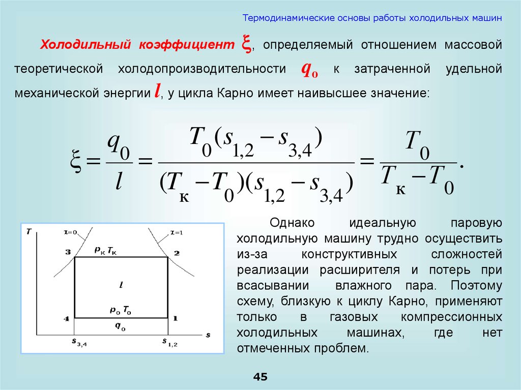 Контрольная работа по теме Расчет одноступенчатой холодильной машины