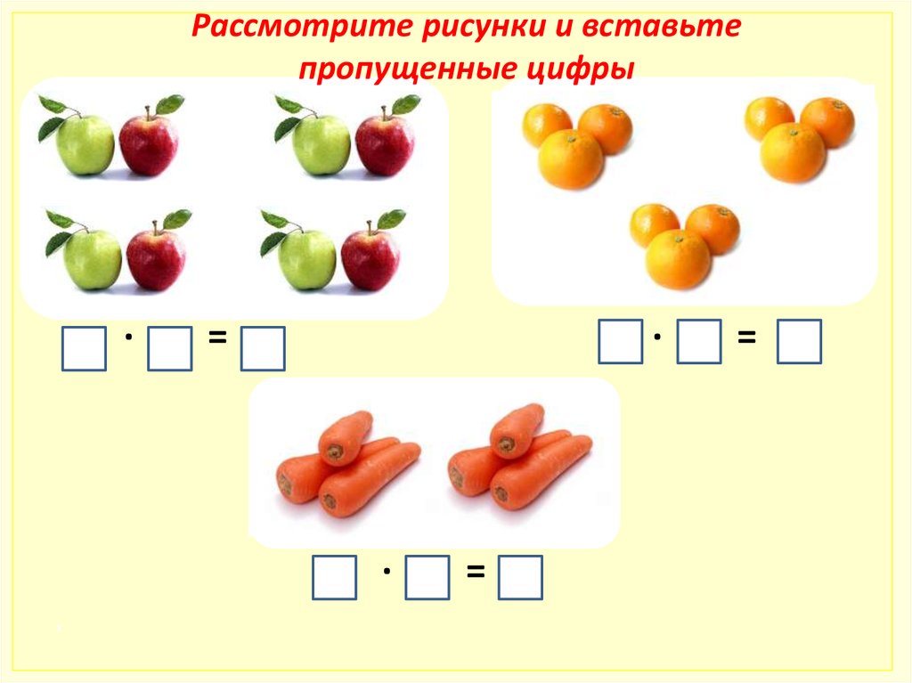 Умножение 1 класс школа 21 века презентация