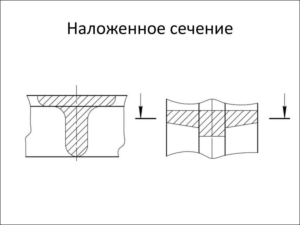 Как сделать наложенное сечение на чертеже