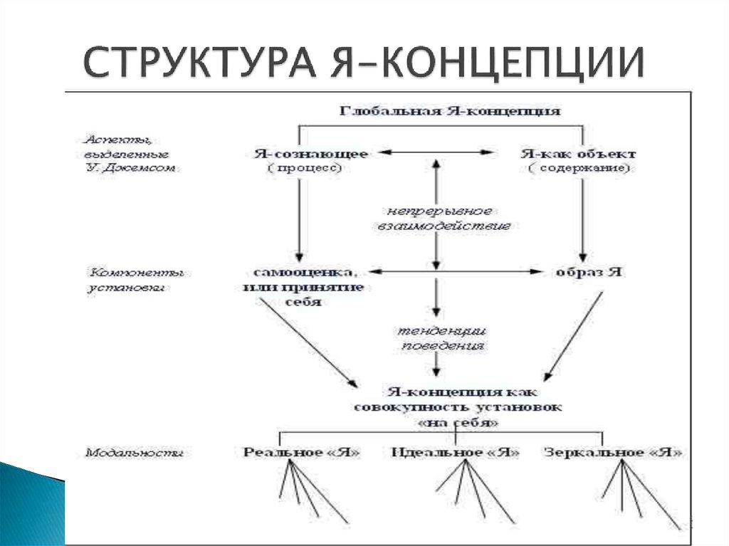 Тема концепция. Структура я концепции личности. Я концепция Джеймса. Структура я концепции в психологии. Структура я-концепции по р Бернсу.