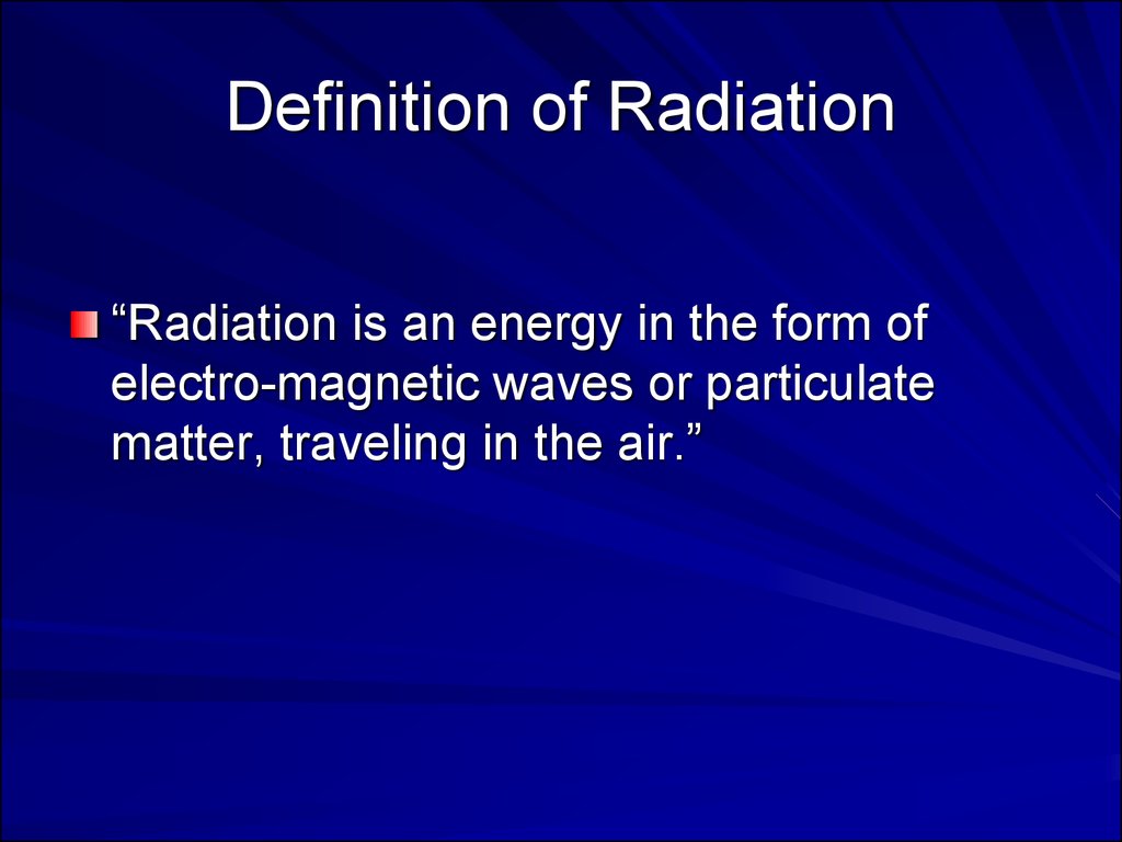 radiation