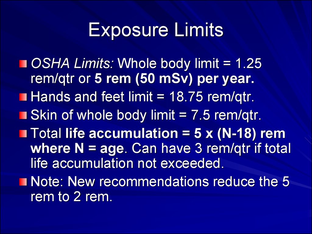 Exposure Limits