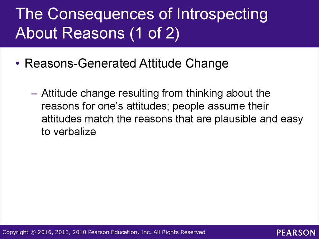 The Consequences of Introspecting About Reasons (1 of 2)