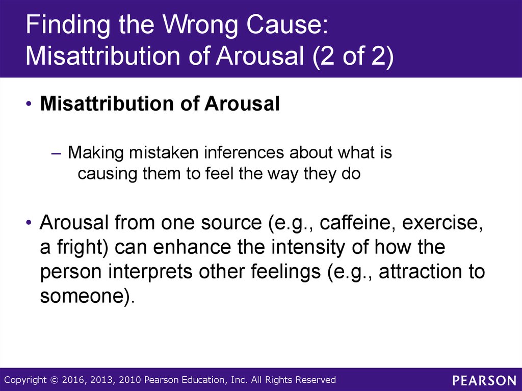 Finding the Wrong Cause: Misattribution of Arousal (2 of 2)
