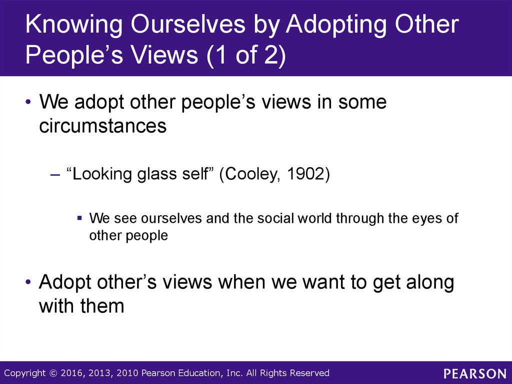 Knowing Ourselves by Adopting Other People’s Views (1 of 2)