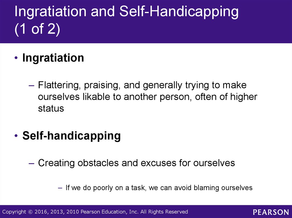 Ingratiation and Self-Handicapping (1 of 2)