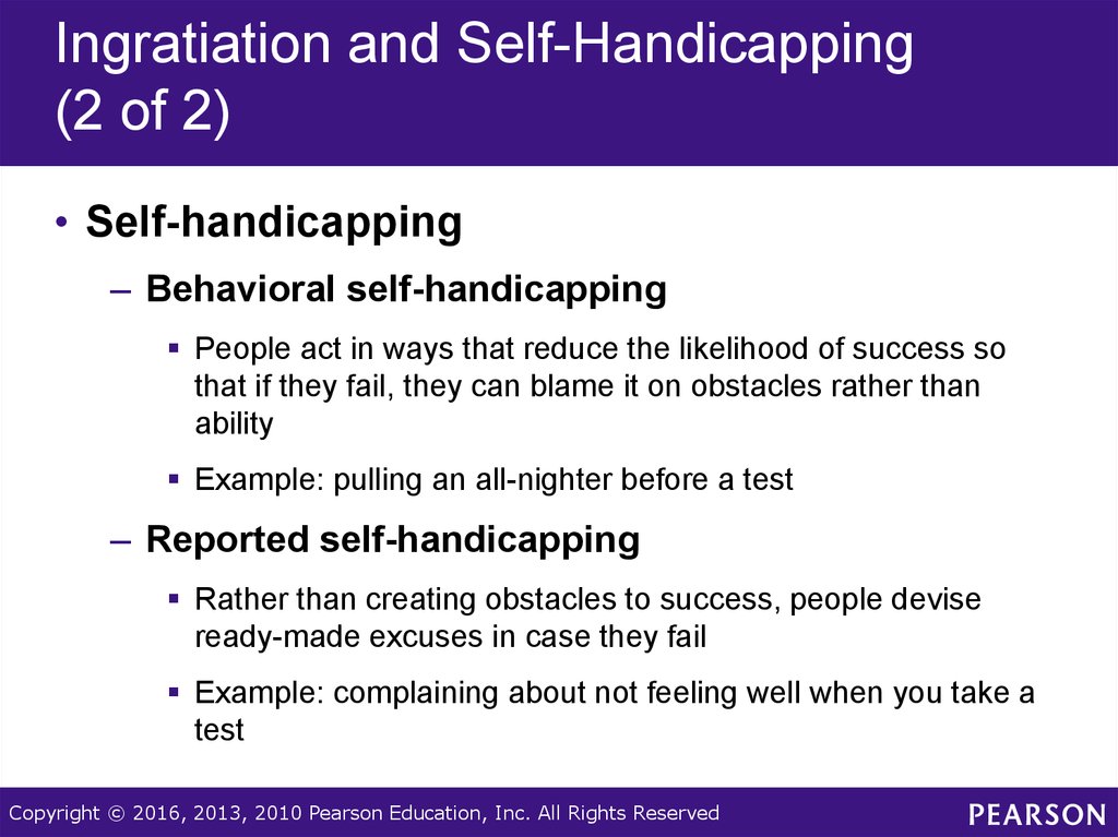 Ingratiation and Self-Handicapping (2 of 2)