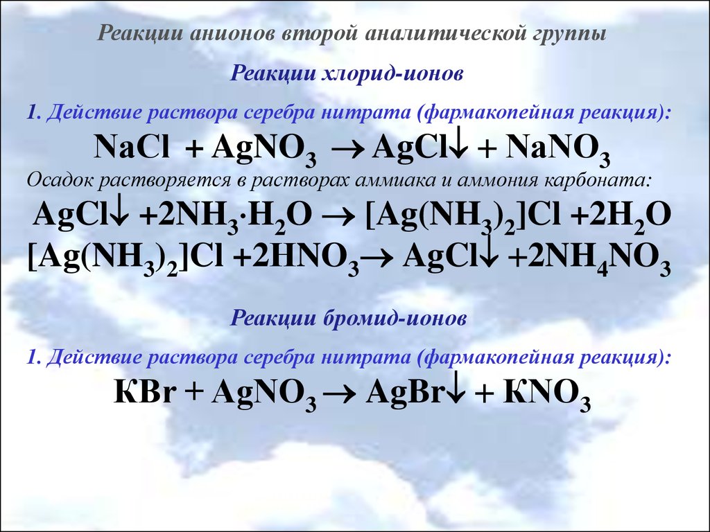 Nh3 признак реакции. Реакции анионов второй группы. Хлорид аммония и нитрат серебра реакция. Анионы 2 группы реакции. Реакции анионов 2 аналитической группы.