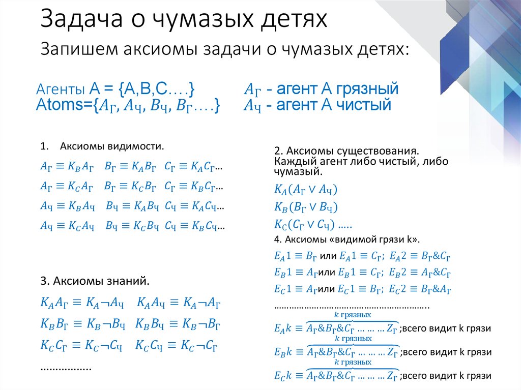 Задача о чумазых детях