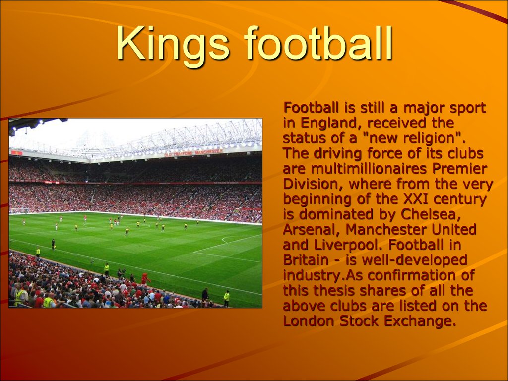 Sport in England текст. King of Football. Football is the most popular Sport in England. Сообщение на английском языке Liverpool. Football is are a popular sport