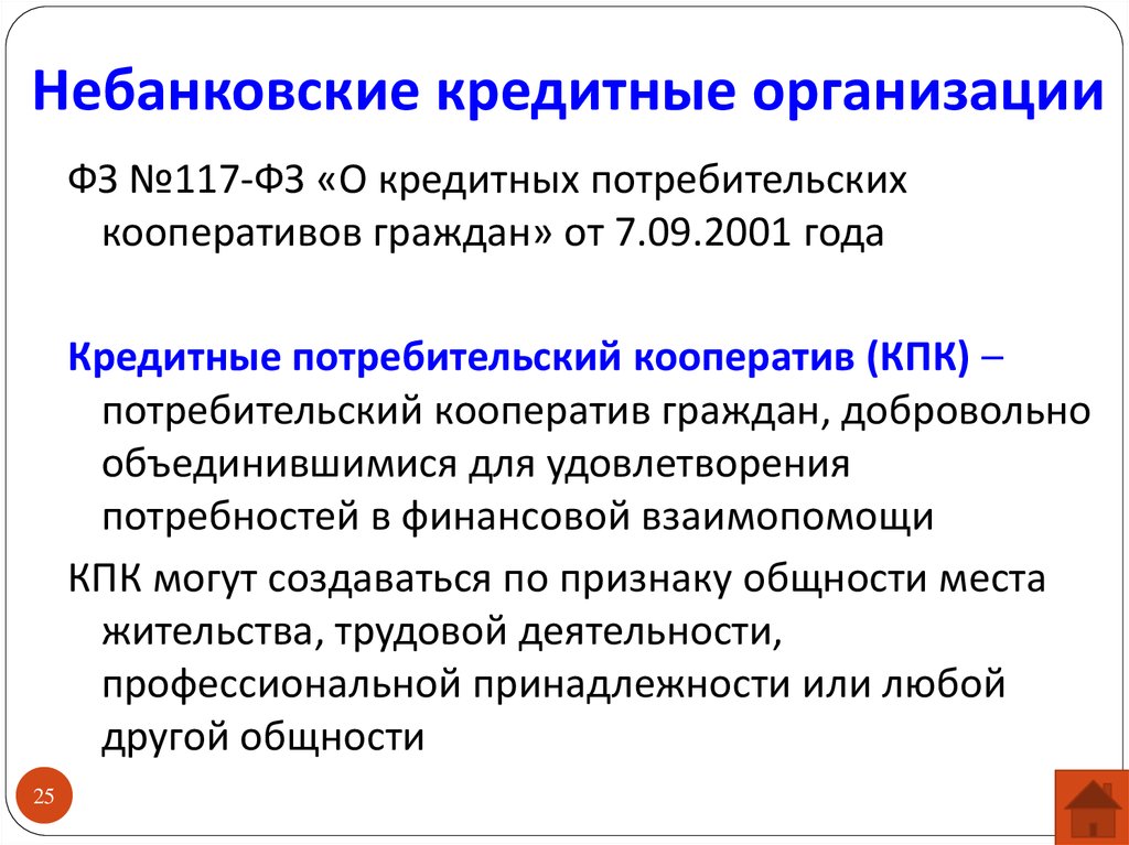 Небанковские кредитные организации. Виды небанковских кредитных организаций. Небанковские кредитные учреждения. Небанковские финансовые организации.