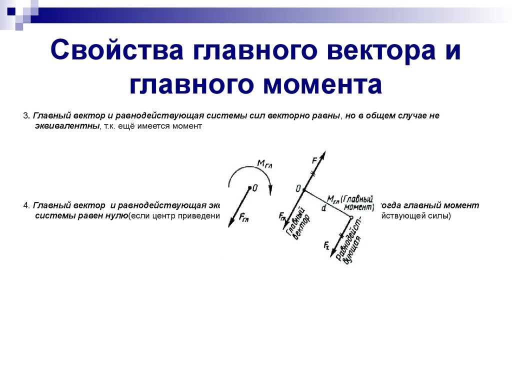 Главный вектор. Главный вектор и равнодействующая различия. Главный вектор сил. РАВНОДЕЙСТВУЮЩИЙ вектор и главный вектор. Как найти главный вектор.