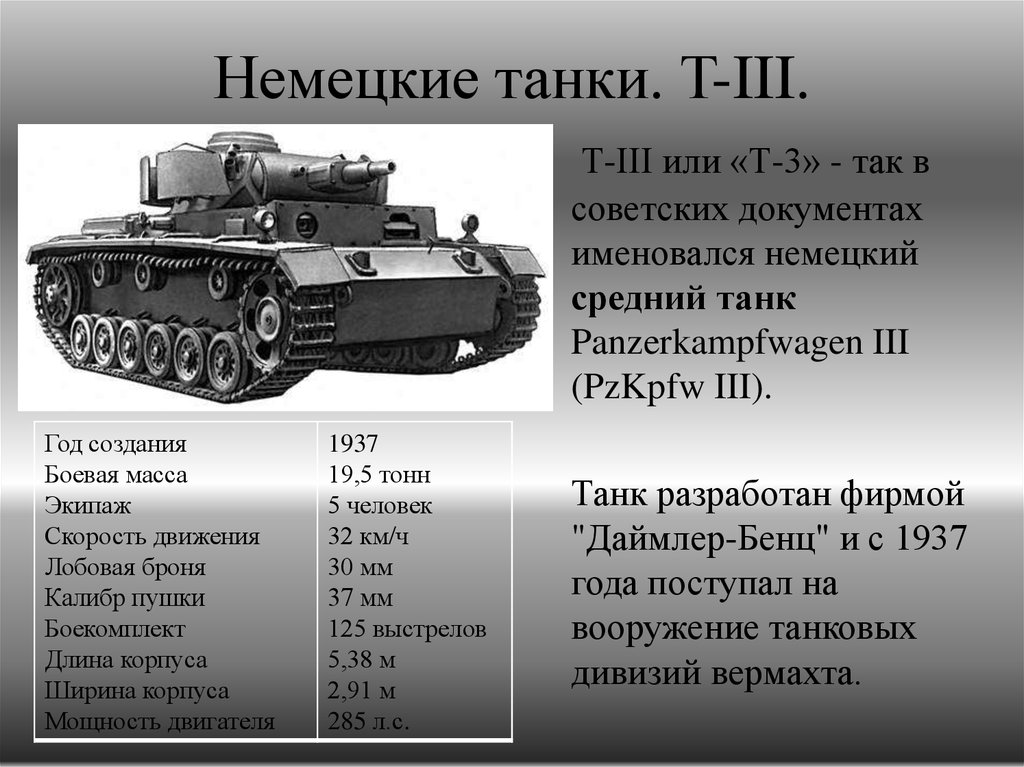 Немецкие танки второй мировой войны фото с названиями и описанием на русском языке