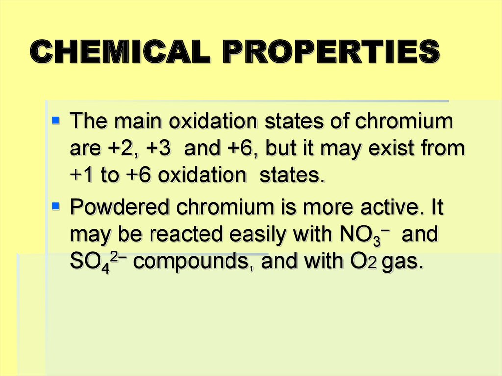 Chemical properties. Chemical properties of Chromium. Metals презентация. Iron Chemical properties.