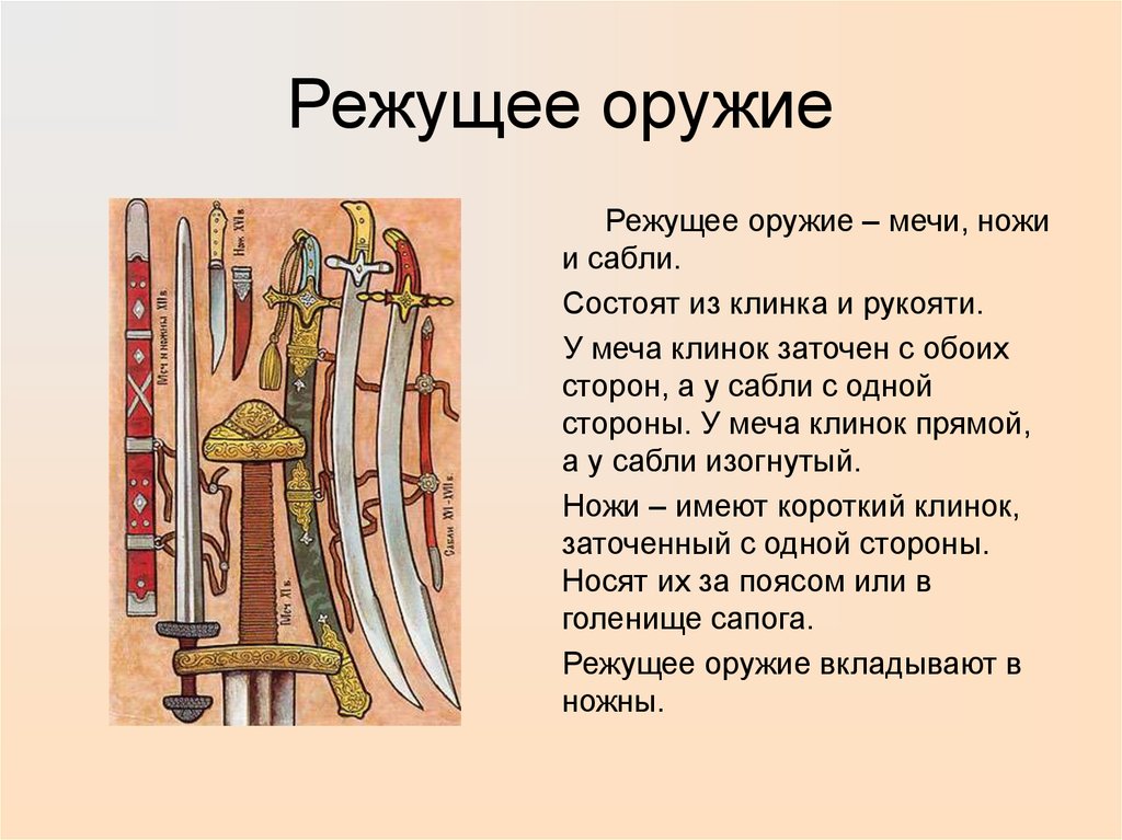 Проект про оружие 5 класс