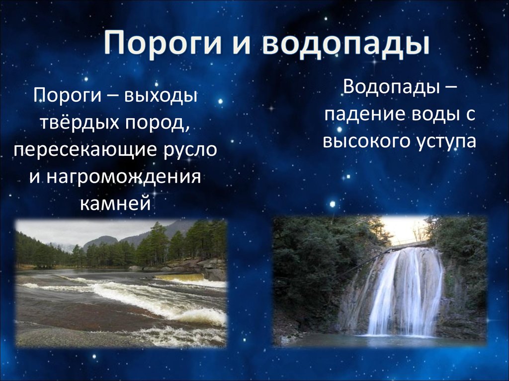 Как образуются водопады