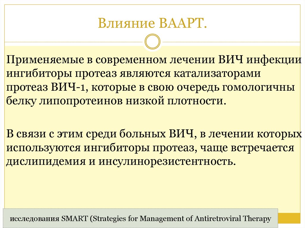 Влияние ВААРТ.