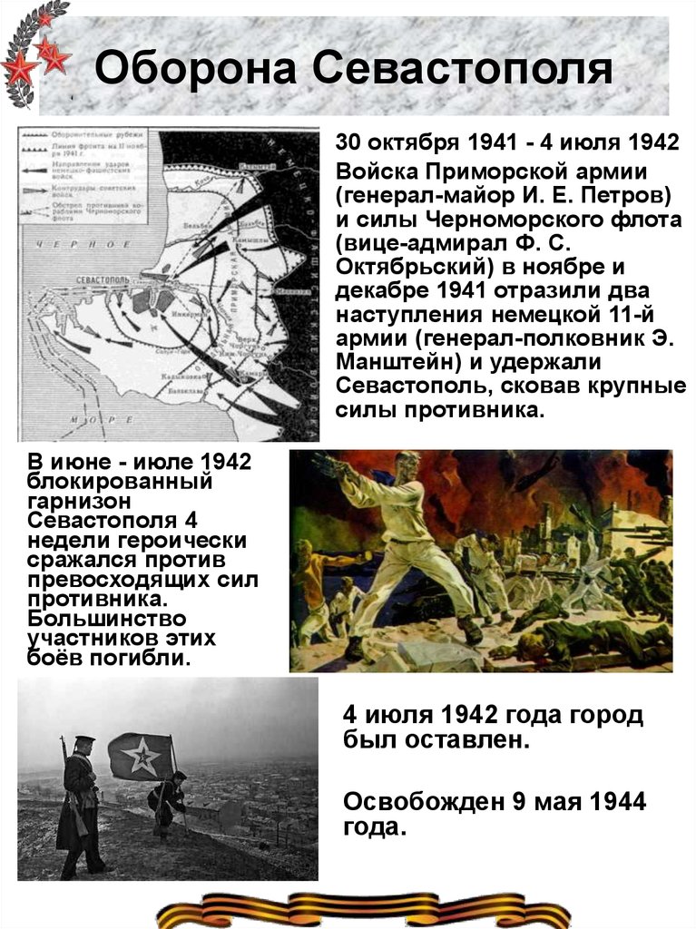 Оборона севастополя 1941 1942 презентация