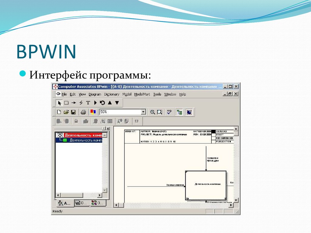 Интерфейс программы это. Интерфейс программы BPWIN. Основные элементы рабочего интерфейса BPWIN. Охарактеризуйте основные элементы интерфейса BPWIN. Программа BPWIN.