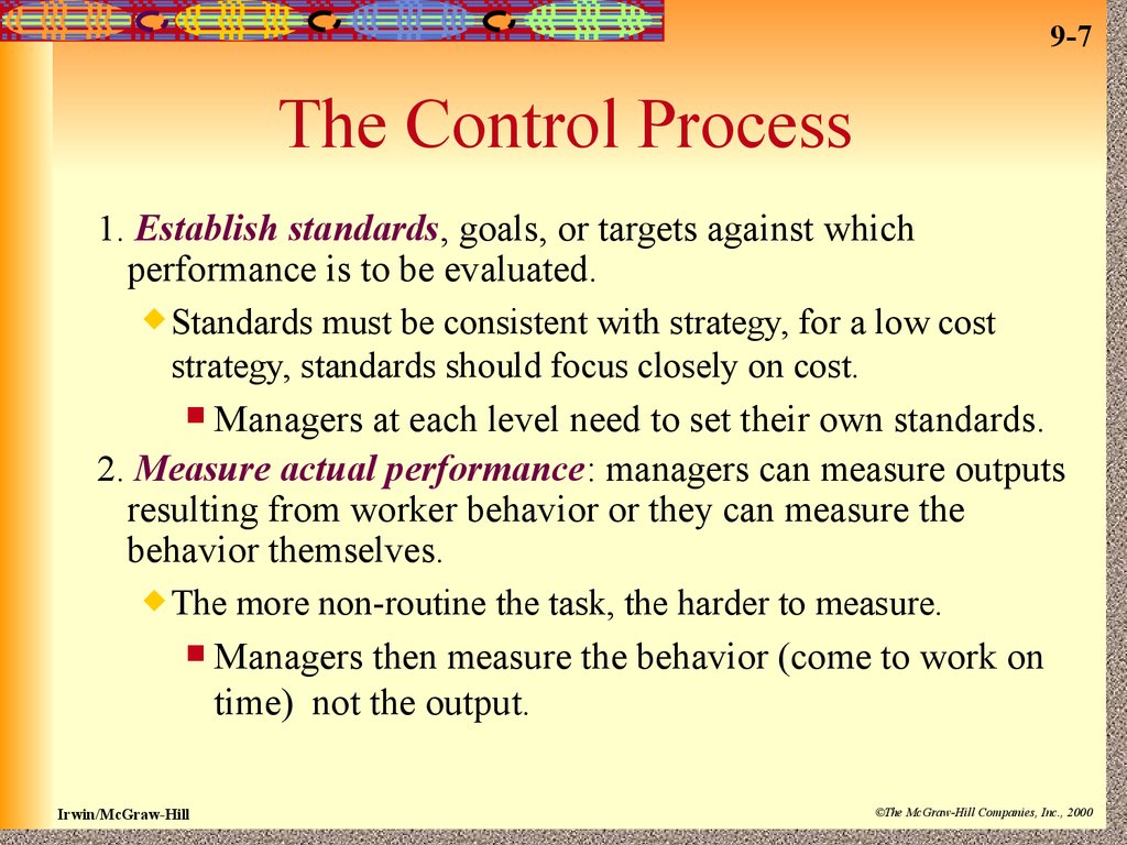The Control Process