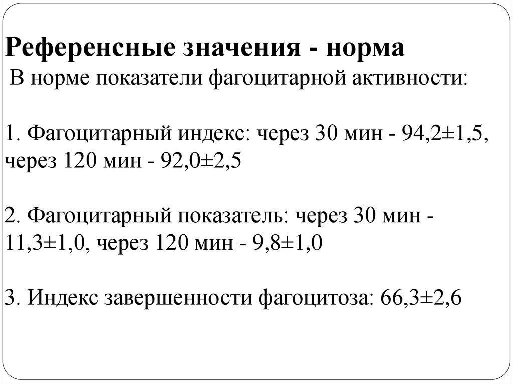 Фагоцитарная активность лейкоцитов