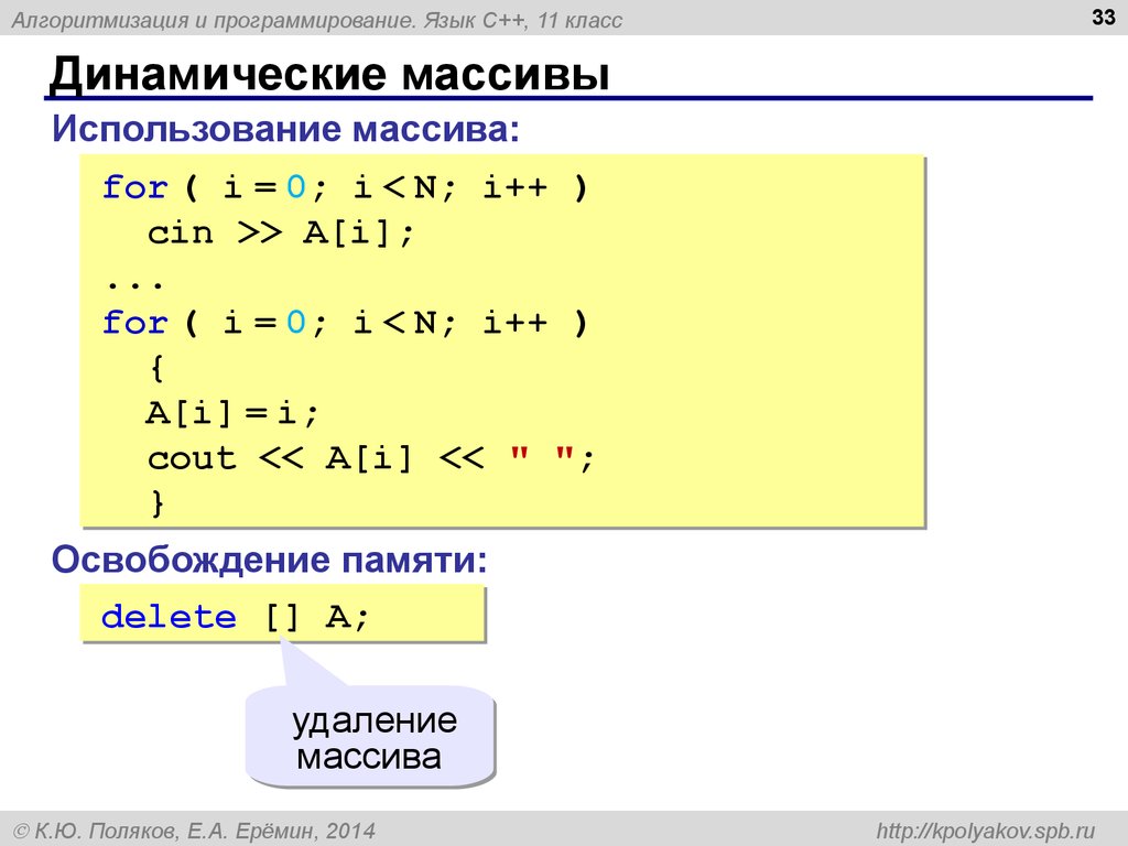 Задачи на массивы c. Одномерный динамический массив. Динамический массив в си. Динамический массив с++. Объявление динамического массива c++.