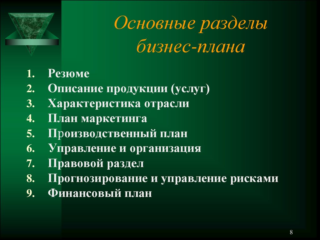 Назначение бизнес плана состоит