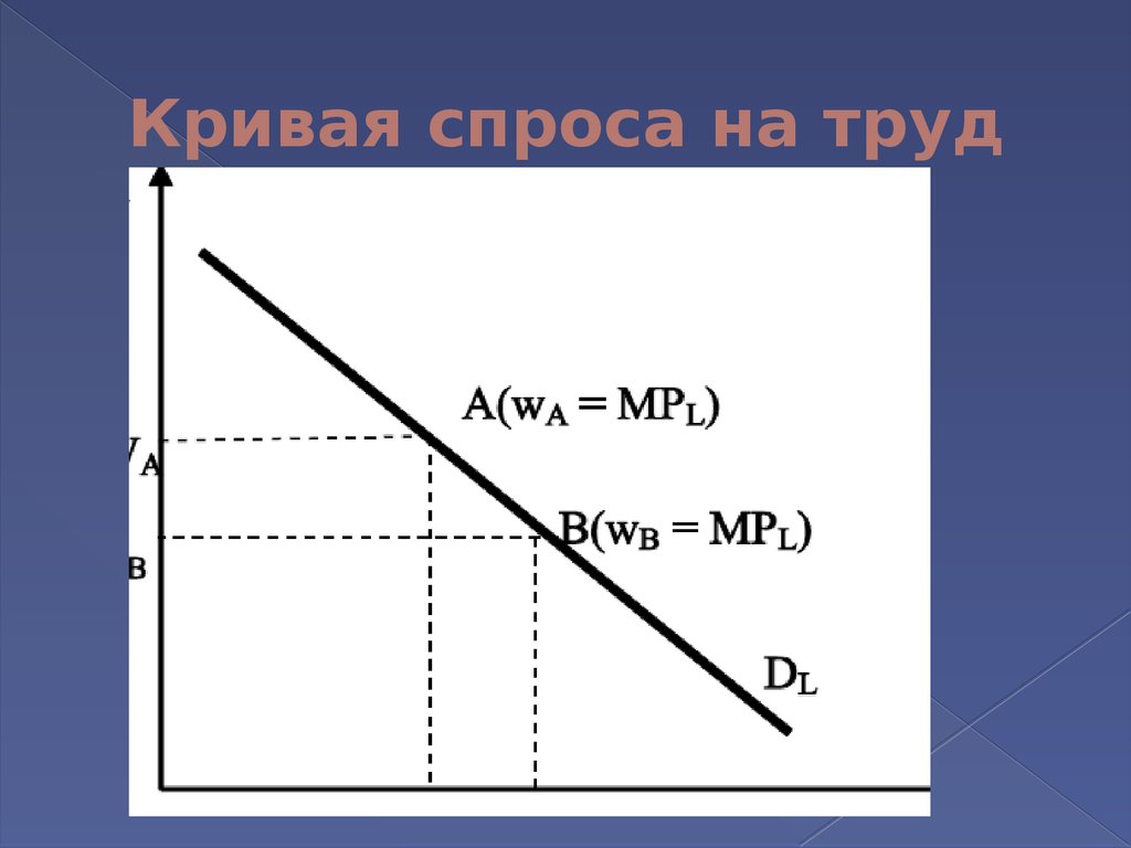 Кривая спроса на труд рисунок