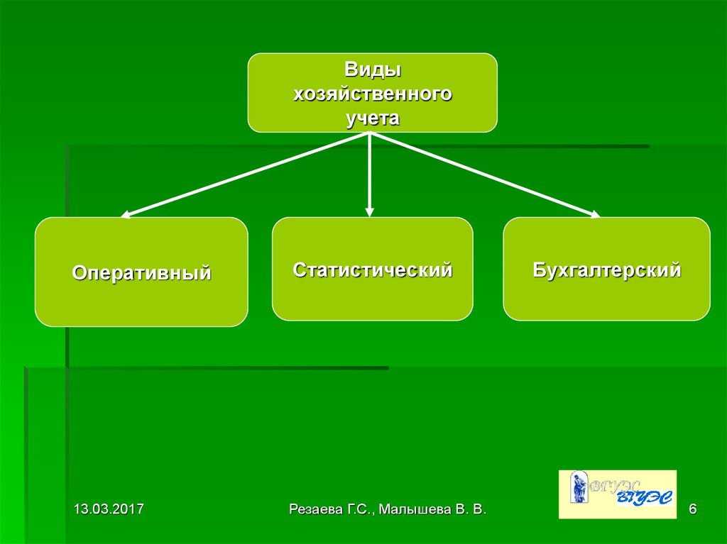 Какие виды хозяйственного учета