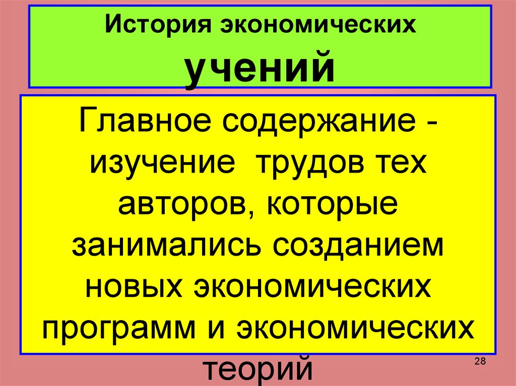 История экономических учений презентация