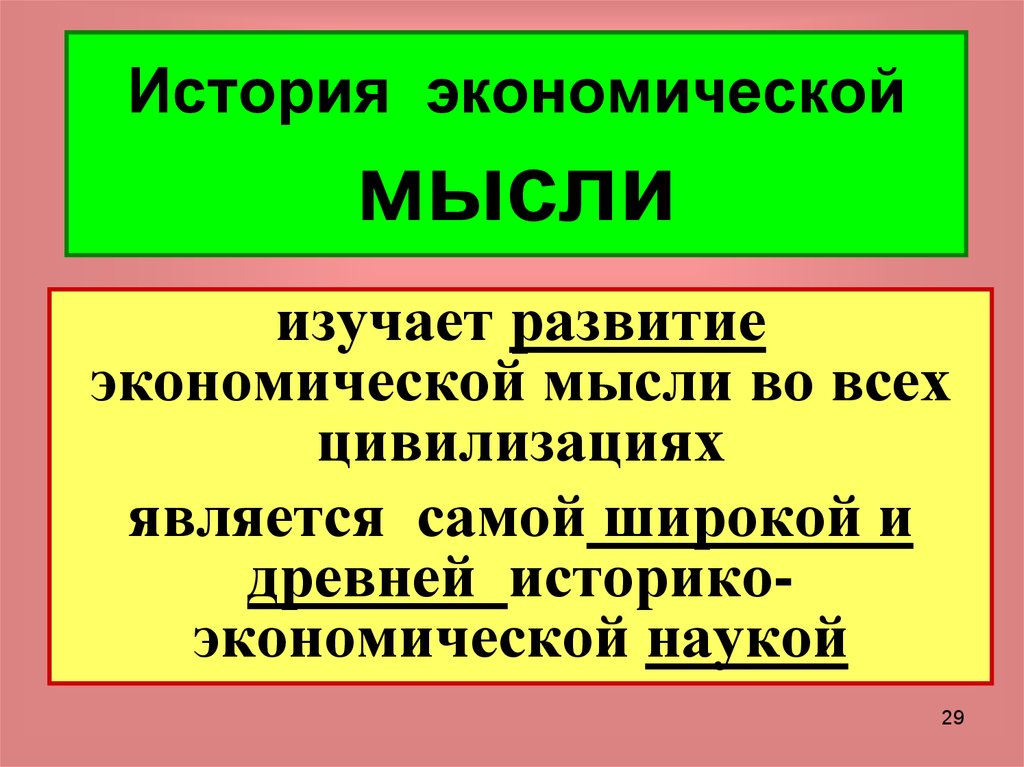 История экономической мысли