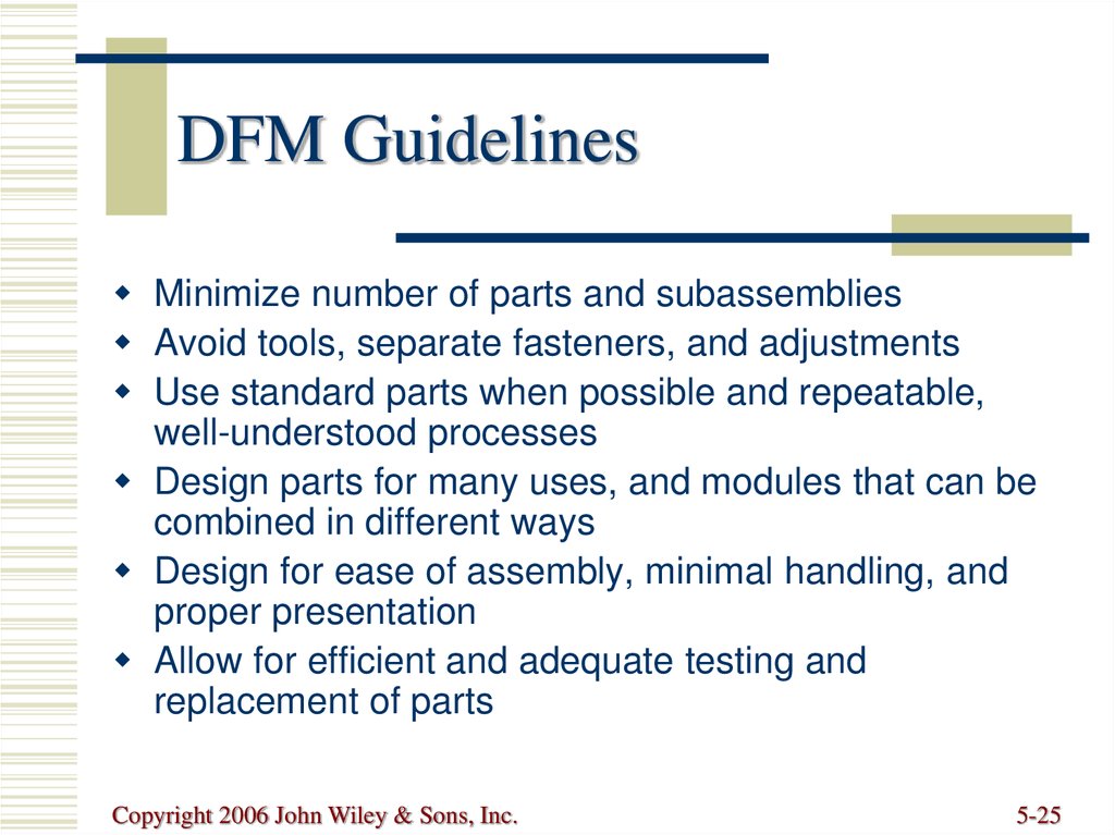 DFM Guidelines